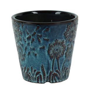 Hortus Cairns Stamped Pot - Ice Blue - Dia24 x H22.5cm