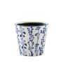 Hortus Perth Flora Pot  - White/Blue - Dia15 x H12cm