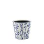 Hortus Perth Floral Pot - White/Blue - Dia13 x H12cm