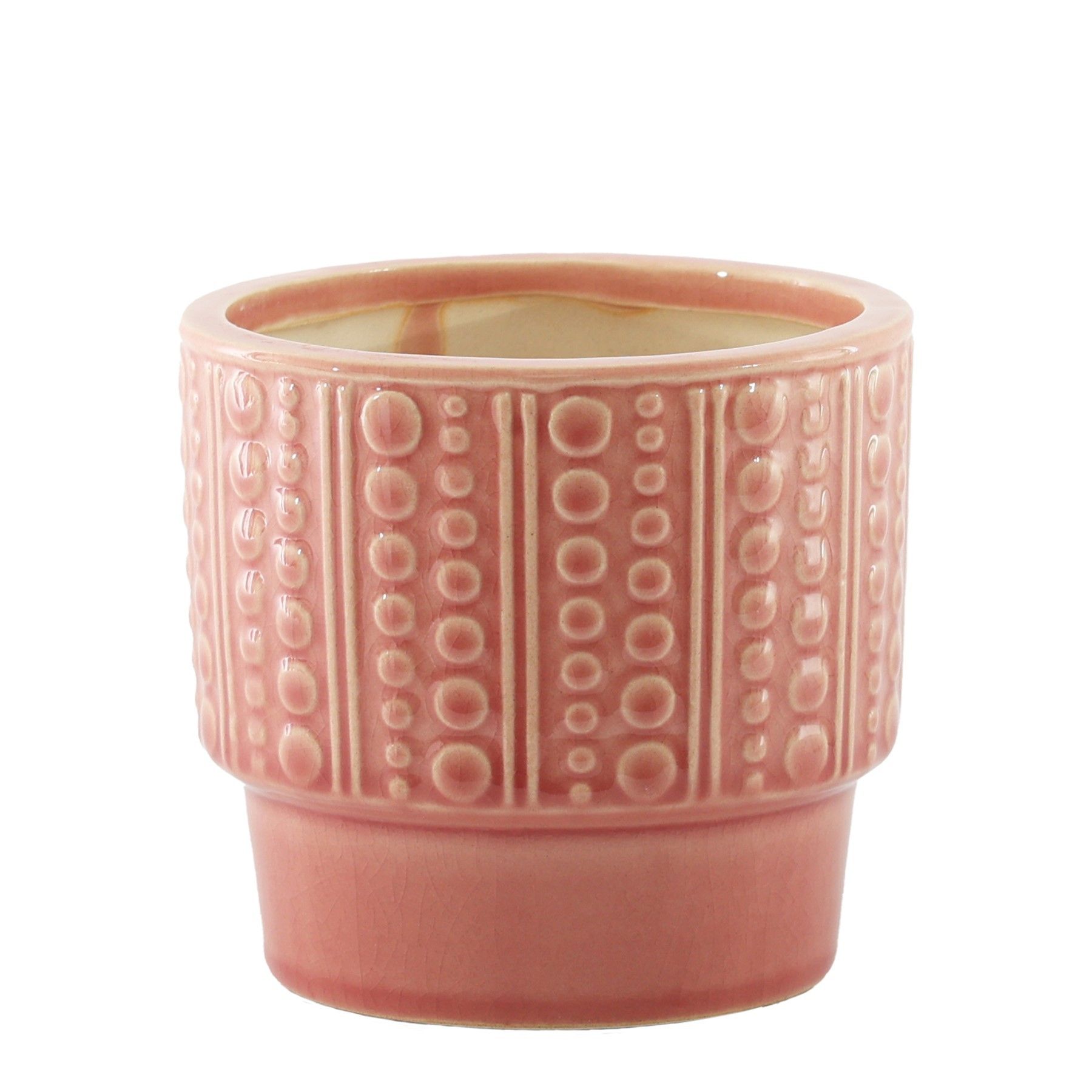 Hortus Warwick Dimple Pot - Pink - Dia24 x H22.5cm