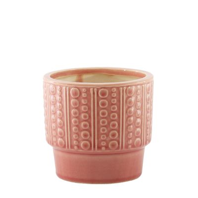 Hortus Warwick Dimple Pot - Pink -Dia15 x H12cm