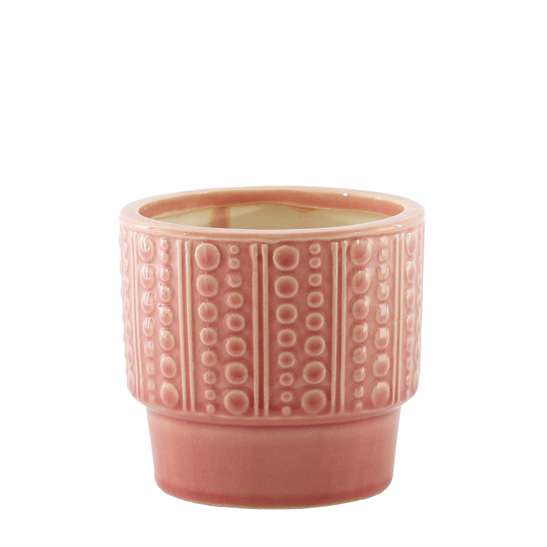 Hortus Warwick Dimple Pot - Pink -Dia15 x H12cm