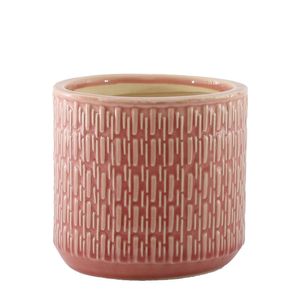Hortus Gosford Pattern Pot  - Pink - Dia24 x H22.5cm
