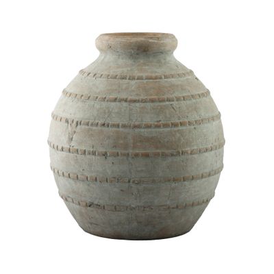 Hortus Gold Coast Squat Vase - Washed Terracotta - Dia28 x H31cm