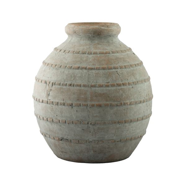 Hortus Gold Coast Squat Vase - Washed Terracotta - Dia28 x H31cm