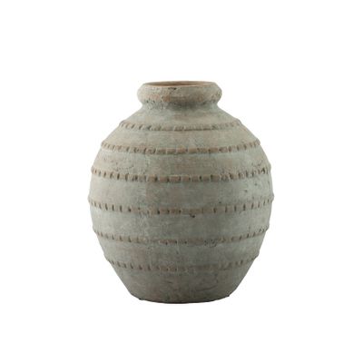 Hortus Gold Coast Squat Vase - Washed Terracotta - Dia23 x H26cm