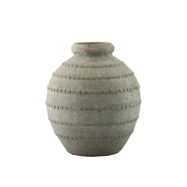 Hortus Gold Coast Squat Vase - Washed Terracotta - Dia23 x H26cm