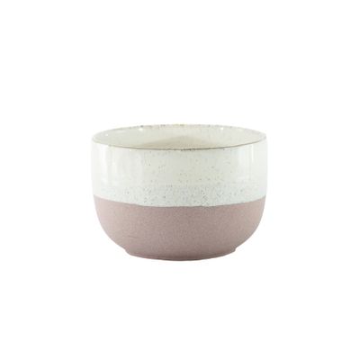 Hortus Bordeaux Stoneware Pot  - Pink - Dia 21 x H14cm