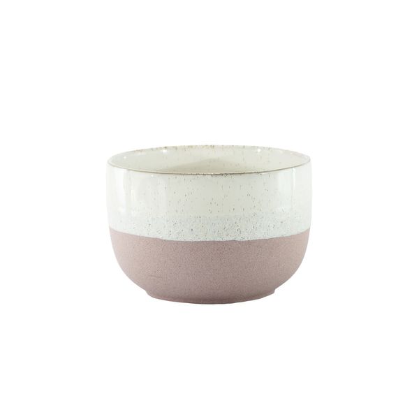 Hortus Bordeaux Stoneware Pot  - Pink - Dia 21 x H14cm