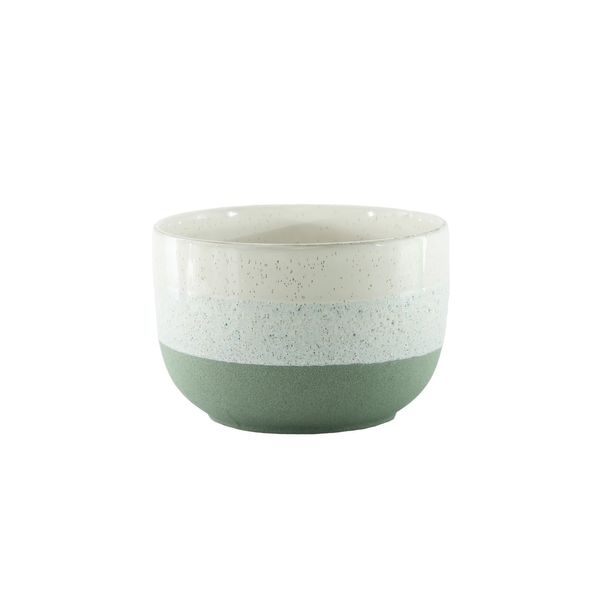 Hortus Bordeaux Stoneware Pot  - Green - Dia 21 x H14cm