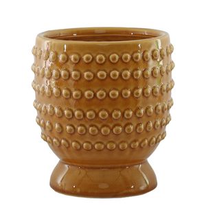 Hortus Hobart Footed Pot -Yellow - Dia25 x H30cm