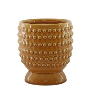 Hortus Hobart Footed Pot -Yellow - Dia21 x H26cm