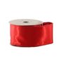 Red Shine Ribbon - Wired Edge - 63mm x 10yds
