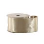 Pale Gold Shine Ribbon - Wired Edge - 63mm  x 10yds