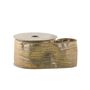 Gold / Metallic Texture Ribbon - Wired Edge - 63mm x 10yds 