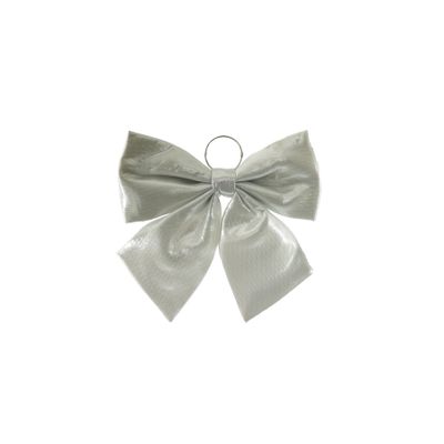 Silver Satin Bow - Dia 34cm
