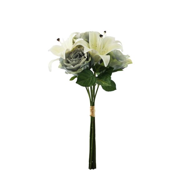 Essential Lily Mix Bouquet - Vintage Blue/Cream