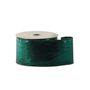 Green Shiny Ribbon  - Wired Edge - 63mm  x 10yds
