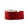 Red Ribbon Shiny lines - Wired Edge - 63mm x 10yds