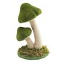 Two Mushroom Ornament - Green  - H17cm