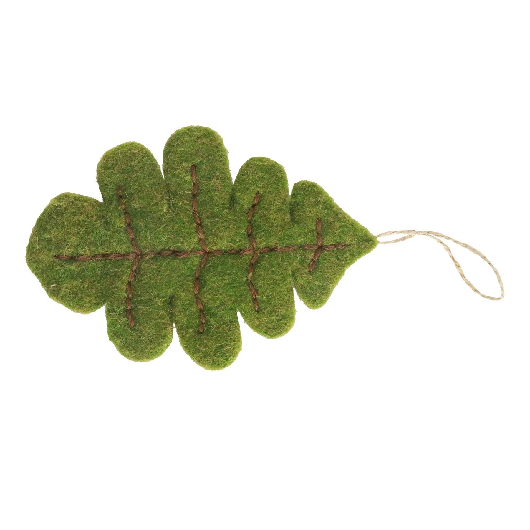 Leaf Hanging Decoration - Green - H14cm