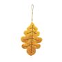 Leaf Hanging Decoration - Yellow/Brown - H14cm