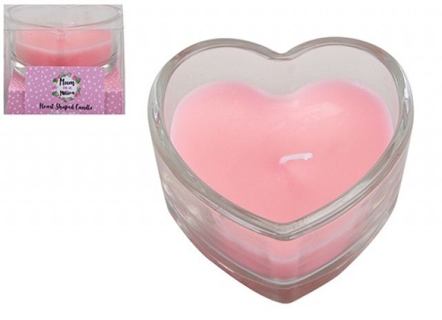 Heart Shaped Candle In Glass