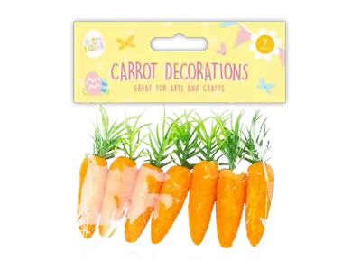 Pack of 7 Easter carrot Decoration