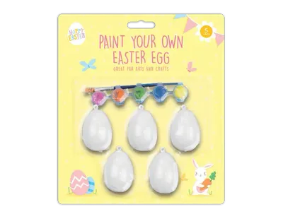 Pack of 5 Paint Your Own Egg Decoration	