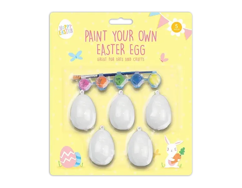 Pack of 5 Paint Your Own Egg Decoration	