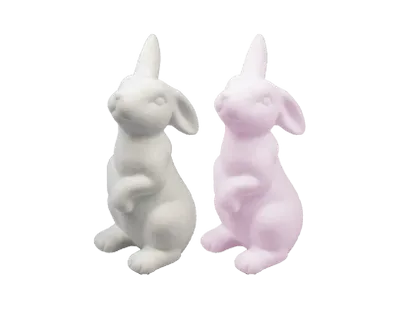 Flocked Bunny Ornament