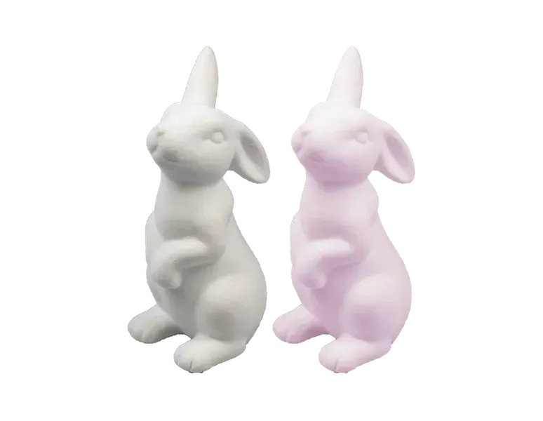 Flocked Bunny Ornament