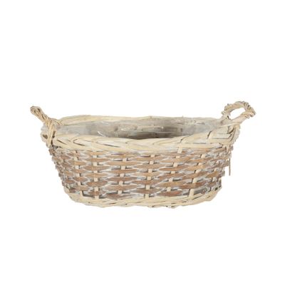 Oval Two Tone Basket  w/ears