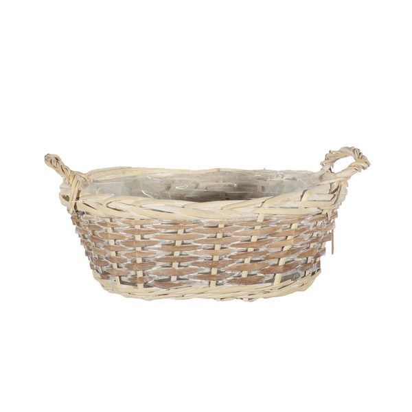 Oval Two Tone Basket  w/ears