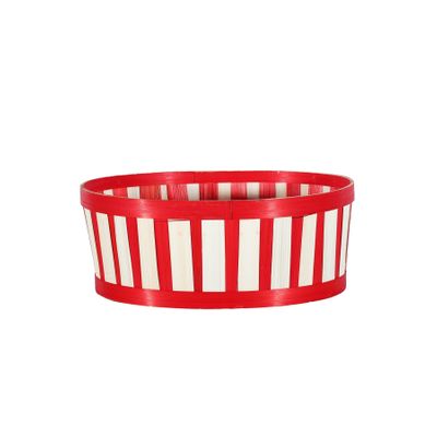 Oval Red/White Tray