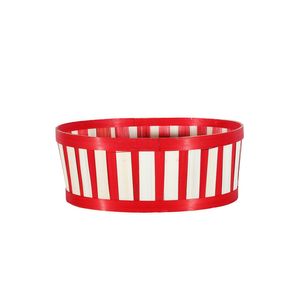 Oval Red/White Tray