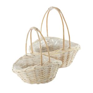 S/2 Oval Baskets W/handle