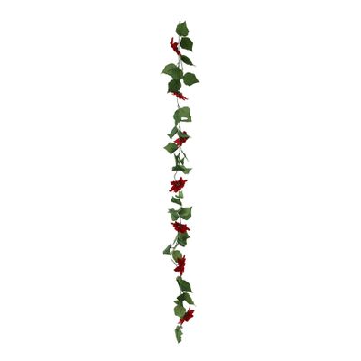 Poinsettia Garland - Red - 180cm