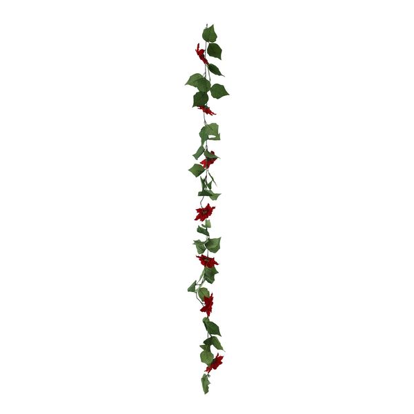 Poinsettia Garland - Red - 180cm