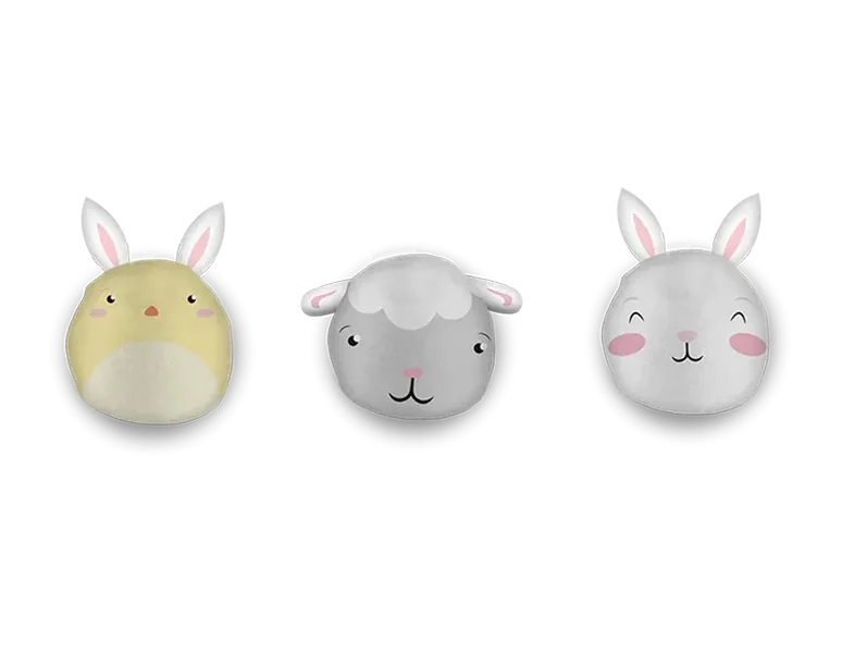 Easter Plush Glitter Squishies	