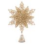 Glitter Snowflake Tree Topper - Gold - 32cm