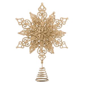 Glitter Snowflake Tree Topper - Gold - 32cm
