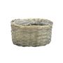 Oval Wood Chip Basket -Full Willow Rim and Liner - 27x20xH13cm 