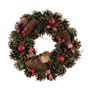 Xmas Wreath  - Tartan Bows Fruit & Bird - 36cm