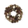 Xmas Wreath - Snow Tipped  Cones & Lotus Heads - 30cm