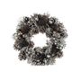 Xmas Wreath -  Assorted  Cones & Berries - Silver - 30cm