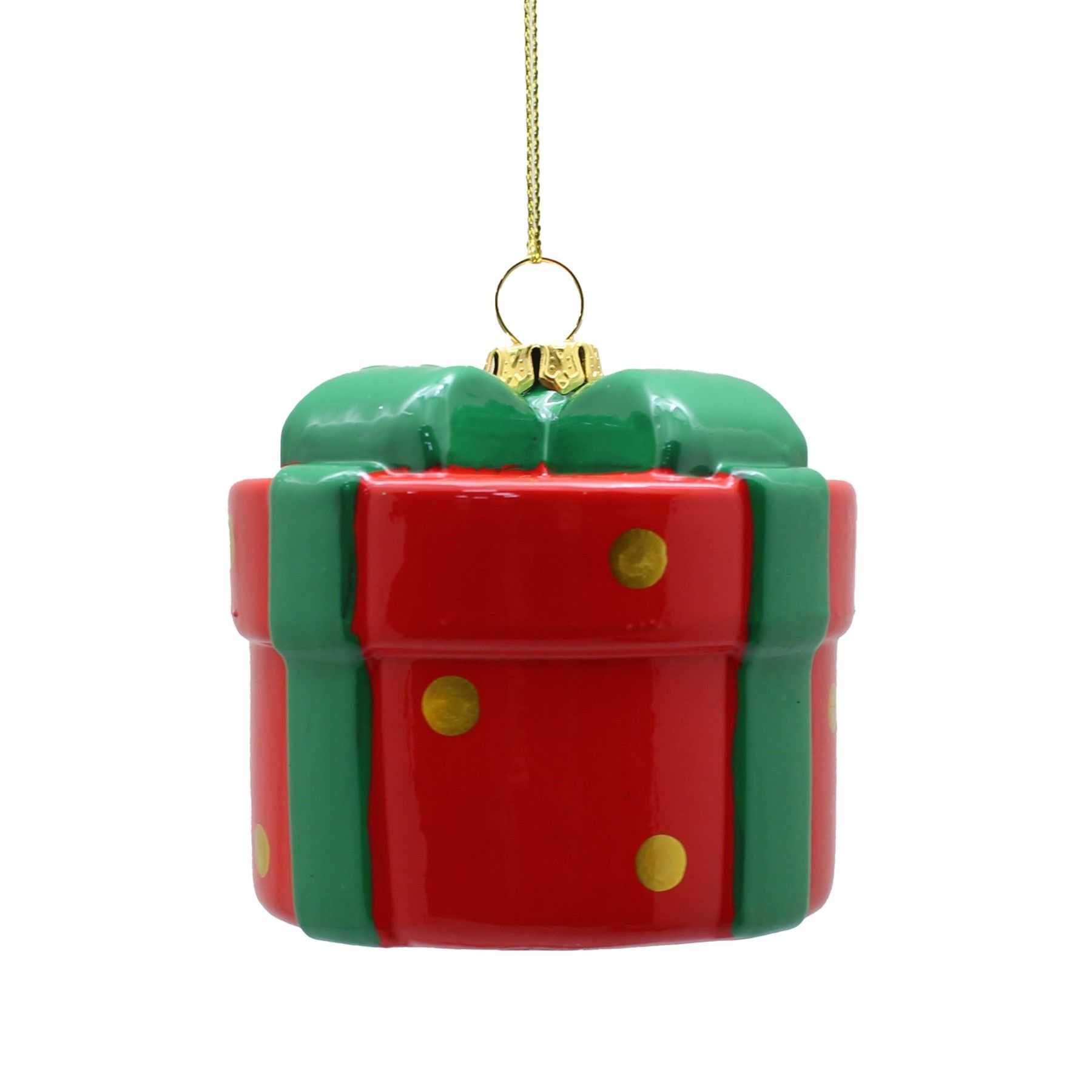 Round Giftbox Ornament - 10cm