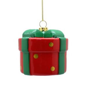 Round Giftbox Ornament - 10cm