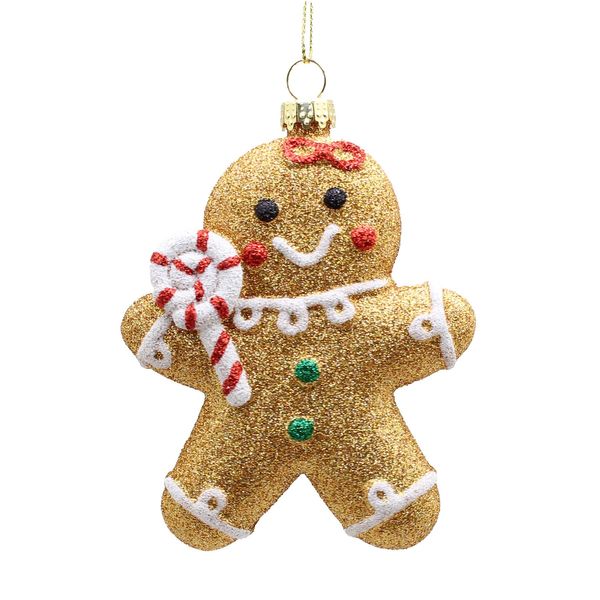 Gingerbread with Lollipop Ornament - 10cm