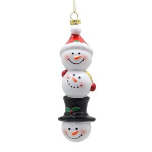 Three Snowman Head Ornament - 15cm